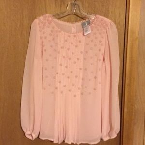 Delicate baby pink Fair Lady blouse sz6